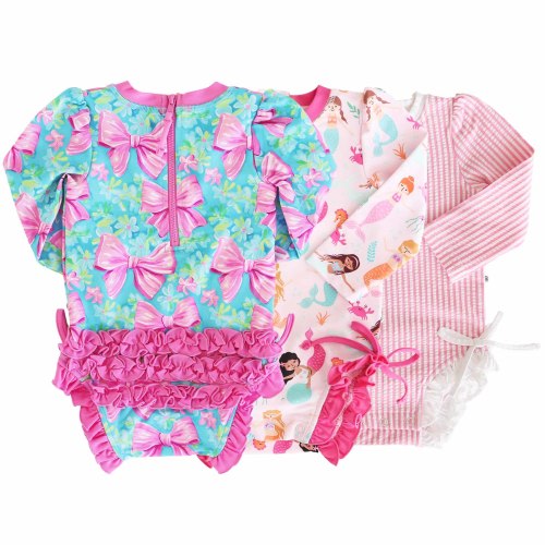 Long Sleeve Rash Guard With Ruffle Bottom | Best Sellers