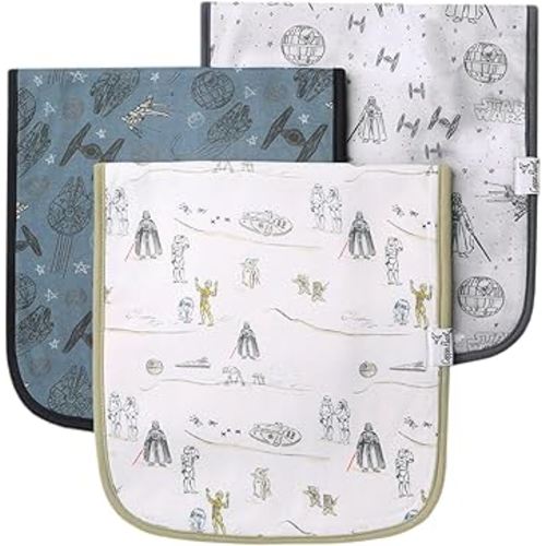 Copper Pearl Baby Burp Cloth Large 21''x10'' Size Premium Absorbent Triple Layer 3-Pack Gift Set Tatooine