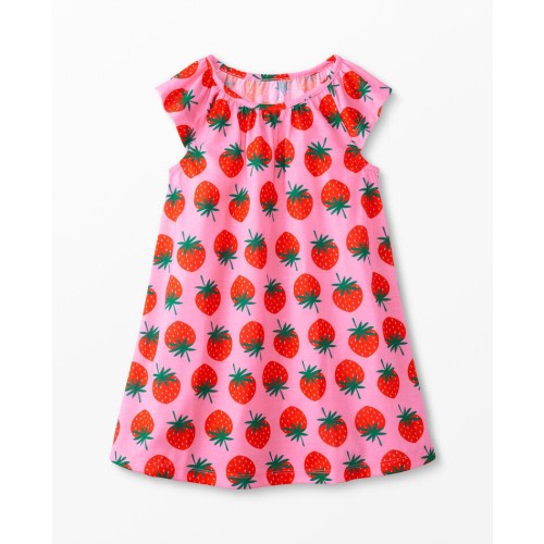 Print Flutter Sleeve Nightgown