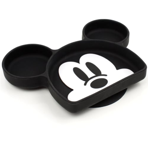 Bumkins Disney Silicone Grip Dish, Suction Plate, Divided Plate, Baby Toddler Plate, BPA Free, Microwave Dishwasher Safe - Mickey Mouse-1 Count (Pack of 1)