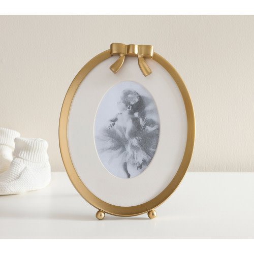 Ava Ribbon Oval Desktop Metal Frame
