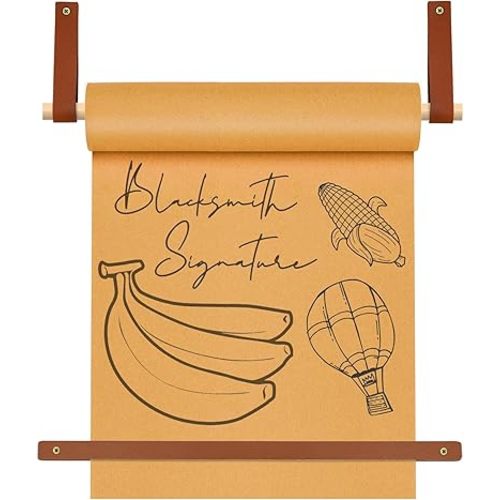 Butcher Paper Dispenser - 12" Brown Paper Roll Holder, 30m Roll, Suitable for Home Decoration, Coffee Shop, Restaurant