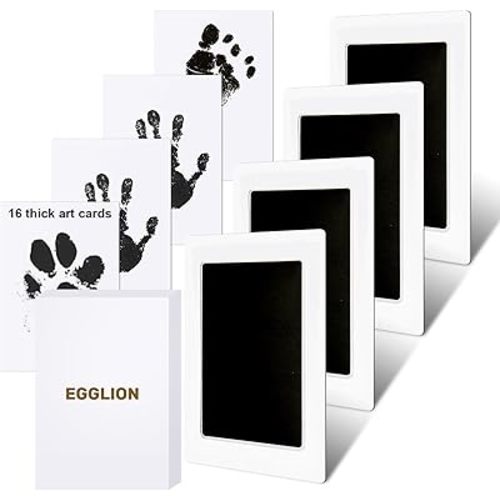 4 Pack Inkless Baby Hand and Footprint Kit – Mess Free Clean Touch Ink Pad for Baby Handprints & Footprints, Newborn Keepsake, Safe Pet Paw Print Ink Pad, No Mess Baby Footprint Kit