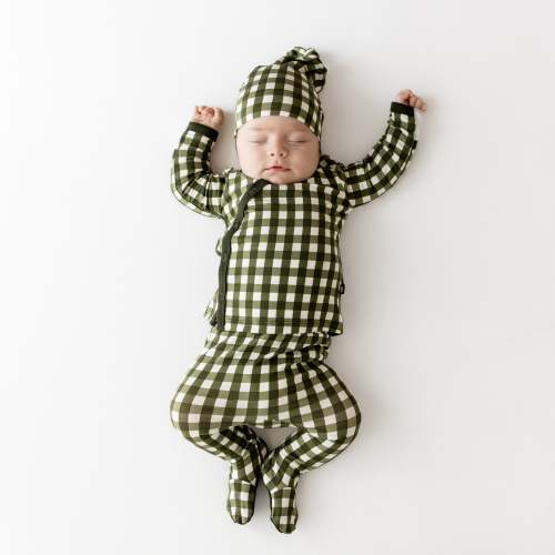 Take Me Home Set with Cap in Gingham Fir