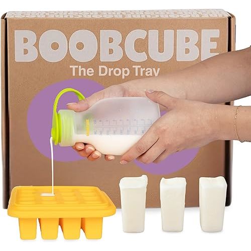 Boobcube Breastmilk Freezer Tray – Reusable Silicone Tray 16-Cube – BPA-Free, Stackable, Sustainable Storage for Breastmilk & Baby Food