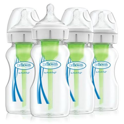 Dr. Brown’s Natural Flow® Options+™ Wide-Neck Bottle, 9oz 270 ml, 4 pack