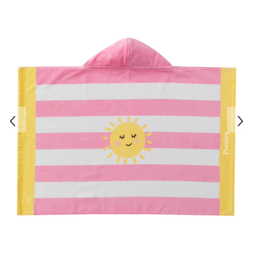 Sunshine Stripe Baby Beach Hooded Towel