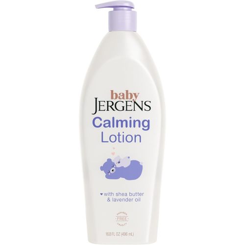 Jergens Baby Calming Lotion, Baby Calming Lotion, Lavender Baby Lotion, Baby Moisturizer with Shea Butter and Lavender Oil, 16.8 Fl Oz