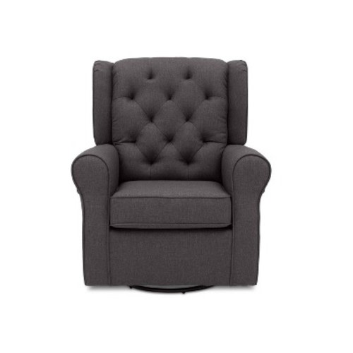 Delta Children® Emma Nursery Glider Swivel Rocker Chair, Color: Charcoal