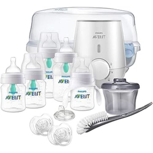 Philips Avent Anti-colic Baby Bottle with AirFree vent Gift Set All In One, SCD397/02