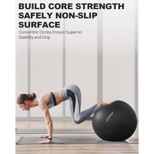 Pregnancy Yoga Ball Exercise Ball, 5 Sizes Gym Ball, Heavy Duty Ball Chair for Balance, Stability, Pregnancy, Quick Pump Included