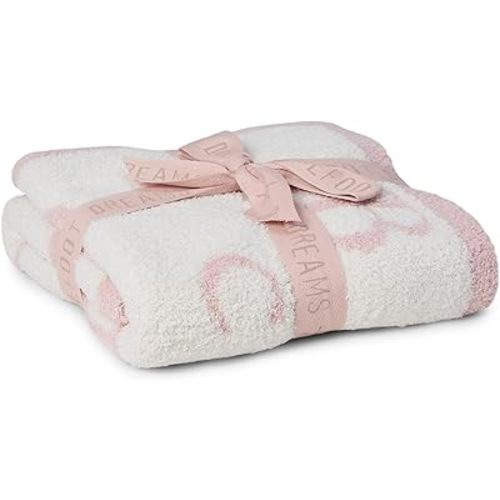 Barefoot Dreams Unisex CozyChic® ABC Blanket Dusty Rose/Cream Baby