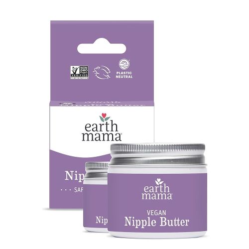 Earth Mama Vegan Nipple Butter | Cruelty-Free Breastfeeding Cream for Nursing Mamas | NO Lanolin, 2-Ounce (2-Pack)