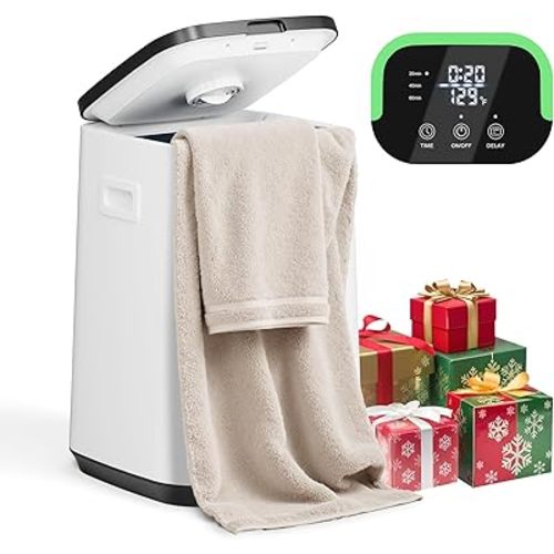 Towel Warmer, 23L Towel Warmers for Bathroom Features 24 Hours Delay and Child Lock, Higher Temperatures and Quicker Heating of Towels, Bathrobes and Blankets, Ideal Gifts for Her