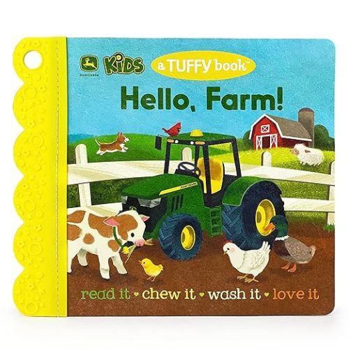 Tuffy John Deere Kids Hello, Farm! - Washable, Chewable, Unrippable Pages