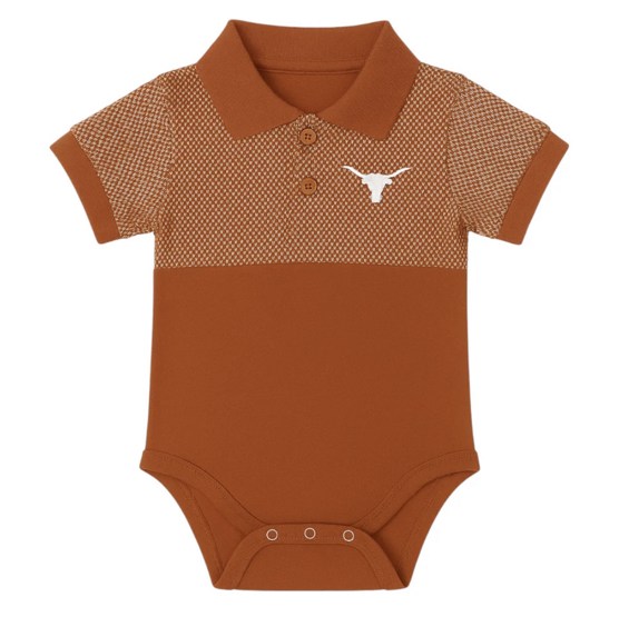 Infant Texas Longhorns Honeycomb Polo Creeper | University Co-op