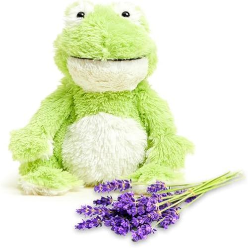 warmies Microwavable & Weighted Stuffed Animals, Frog - Heated Stuffed Animal Plushie for Warmth & Comfort - Cute Soft Plush Toys for Adults & Children (Boys, Girls, Babies & Toddlers)