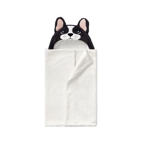Pippa Frenchie Fur Baby Hooded Towel, Multi