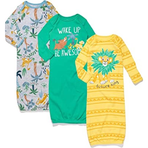 Disney Lion King Simba Baby 3 Pack Long Sleeve Swaddle Sleeper Gown