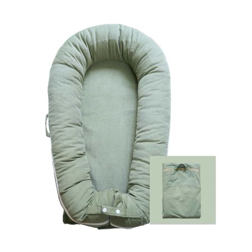 Deluxe Lounger Cover | 100% Cotton Baby Lounger Extra Cover for Dockatot Deluxe | Hypoallergenic Infant Baby Nest Replacement | Cover Only (SageGreen_)