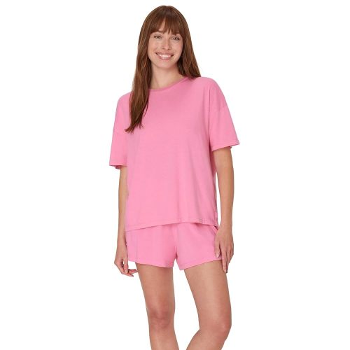 Hanes Women's Originals 2 Piece Lounge, Comfywear Supersoft Boxy T-Shirt & Sleep Shorts Loungewear Set