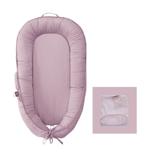 Infant Lounger Cover, 100% Organic Cotton, Newborn Essentials, Baby Gifts | Cover Only (LavenderBlush)