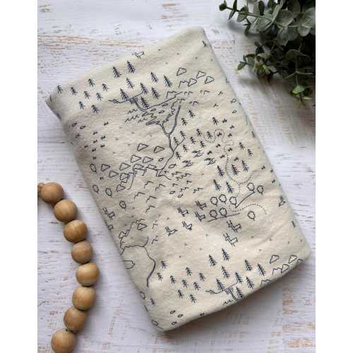Baby Swaddle Receiving Blanket- scenic mountain map