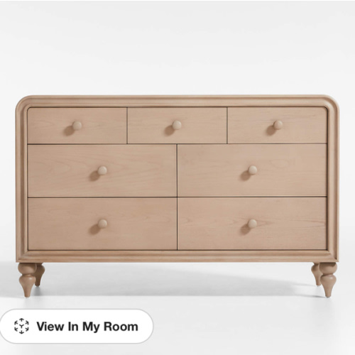Lennox 53" Natural Wood 7-Drawer Dresser by Leanne Ford