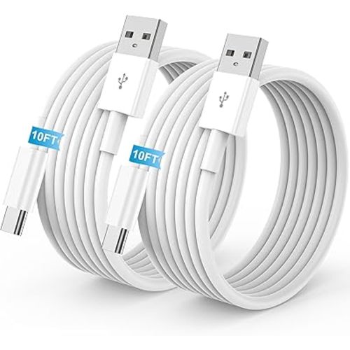 2Pack 10FT USB to USB C Fast Charging Cable for iPhone 16 15 Charger Cord, for Apple for iPhone 16 15/Plus/Pro Max Long Type C Car Carplay Cord for iPad Pro 12.9/11, Air 5th/4th Gen