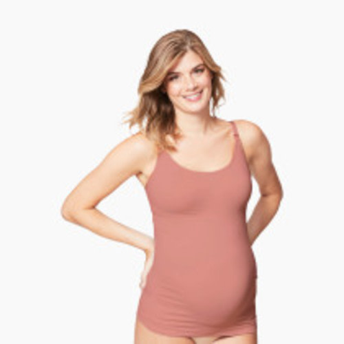 Cake Maternity Toffee Shaping Pregnancy & Nursing Tank Top for Breastfeeding with Built in Bra (for B-G Cups) - Rosewood, Medium
