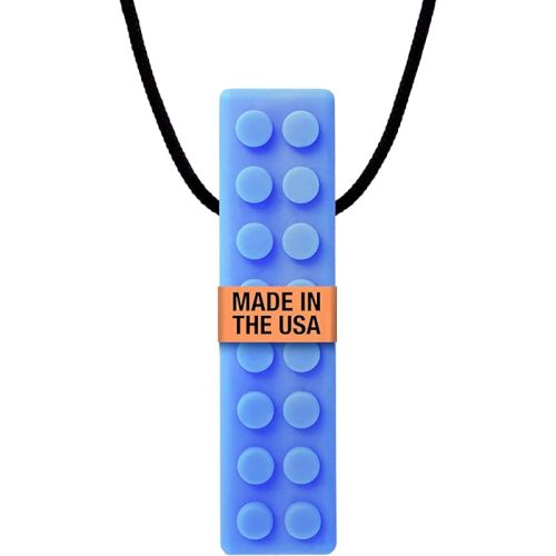 ARK Brick Stick, Chew Necklaces for Sensory Kids and Adults, Oral and Hand Fidget for Autism, ADHD, SPD, Anxiety, Medical-Grade Textured Chew Necklace, XXT, Very Firm, Royal Blue