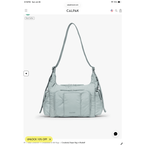 Calpak Crossbody Diaper Bag in Bluebell