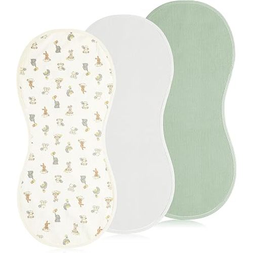 3 Pcs Changing Pad Liners Fits in Peanut Shape Changing Pad Waterproof Diaper Mats Organic Cotton Peanut Mats are Warm on a Baby's Back, Washable Reusable (Bright Style)