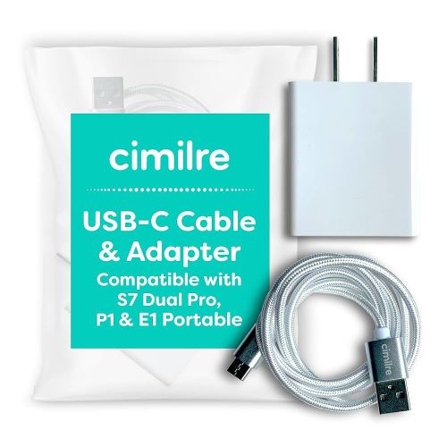 USB-C Cable and Adapter, Spare Breast Pump Adapter for Convenient Use, 1 USB C Cable & 1 12V Power Adapter