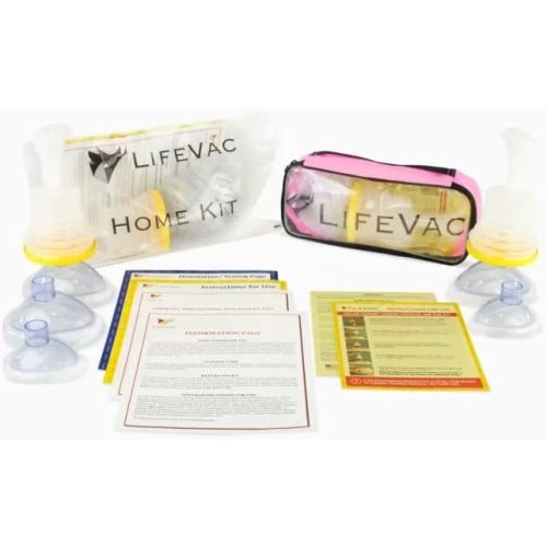 LifeVac - Choking Rescue Device Home Kit for Adult and Children First Aid Kit, Portable Choking Rescue Device, First Aid Choking Device, Home and Travel Combo Kits (Pink) Perfect for Baby Showers
