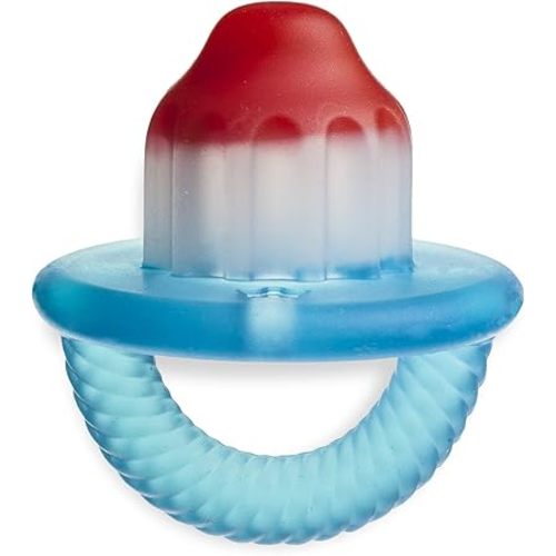Itzy Ritzy Silicone Teensy Teether - Flexible, Soft & Hollow Baby Teething Toy with Easy-to-Hold Handle; Designed for Ages 3 Months and Up (Hero Pop)