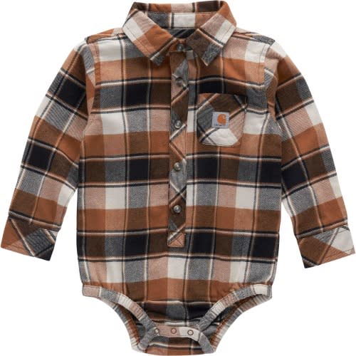 Boys' Long Sleeve Flannel Bodysuit (Baby)