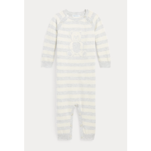 Bear Cotton Sweater Coverall | 3-6M