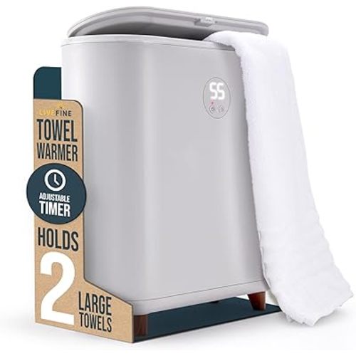Live Fine Towel Warmer | Large Bucket Style Luxury Heater with LED Display, Adjustable Timer, Auto Shut-Off | Fits Up to Two 40” x 70” Oversized Towels