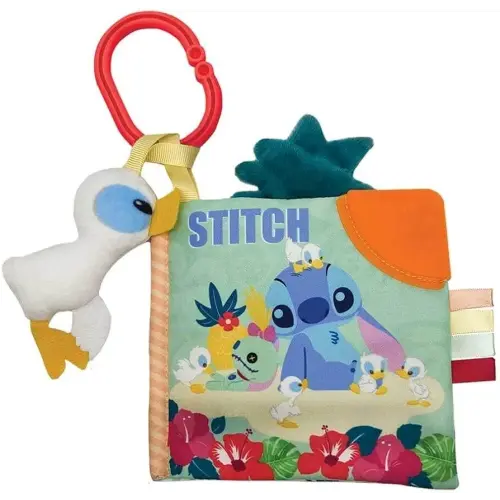KIDS PREFERRED Disney Baby Lilo & Stitch Soft Book: Stitch ON-The-GO Soft Book, Blue Medium