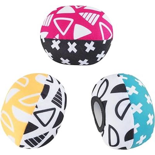 The MamaRoo Replacement Balls (for Mamaroo Swing) Offer More Interaction and Reversible Ball Options to Complement The Multi-Coloured MamaRoo Cradle in a Set of 3 Balls
