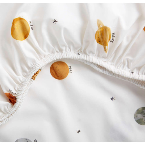 Stay Cool Outer Orbit 100% Organic Cotton Baby Crib Fitted Sheet