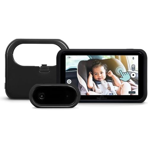 Tiny Traveler Baby Monitor - Tiny Wireless Basic Kit (TT002PBB) with Power Bank - Wireless Baby Car Monitor Camera, 8 Hours Power Bank, Night Vision, Video Record & Share, 5" Touchscreen LCD - Black