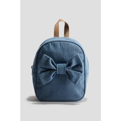 DENIM BACKPACK WITH BOW DETAIL