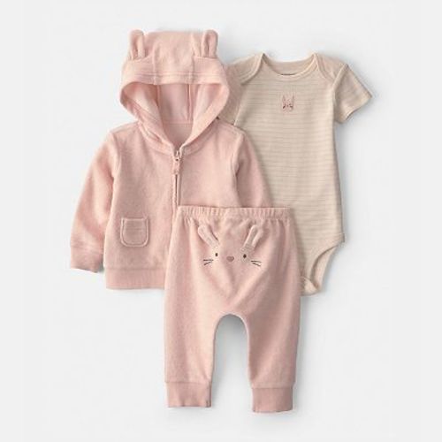Baby Carter's 3-Piece Terry Hoodie, Bodysuit & Pants Set