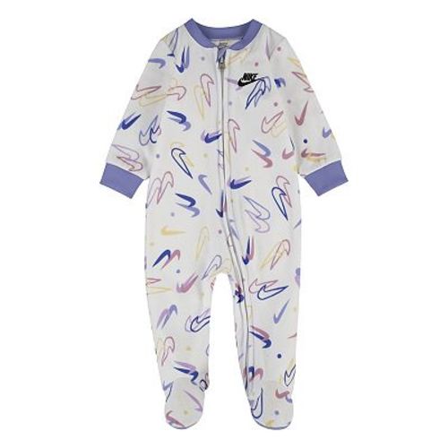 Baby Nike Fleece Allover Logo Print One Piece Coverall
