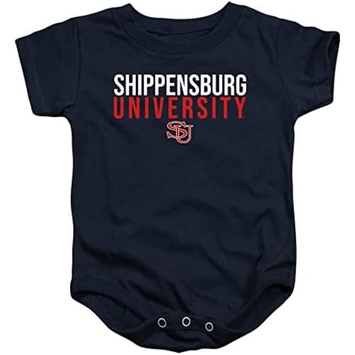Shippensburg University Official Stacked Unisex Infant Snap Suit for Baby