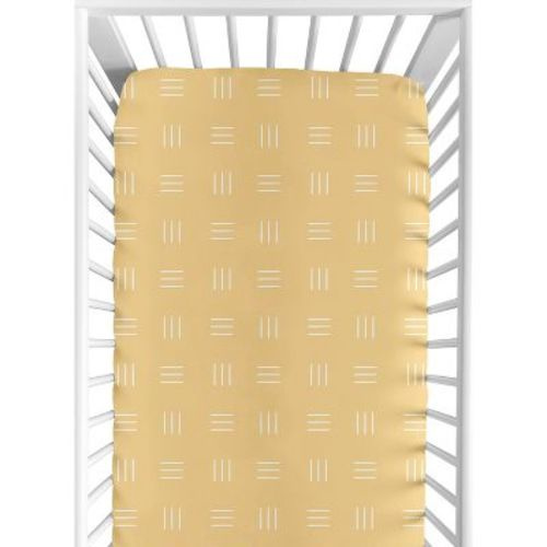 Sweet Jojo Designs Gender Neutral Baby Fitted Crib Sheet Boho Hatch Yellow and White
