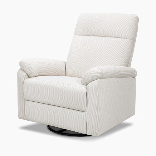 daVinci Suzy Recliner and Swivel Glider - Fog Chatham Stripe Performance Eco-Weave