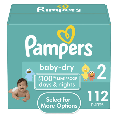 Pampers Baby Dry Baby Diapers Size 2, 112 Count (Select for More Options)